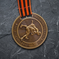 Trofeos y Medallas Deportivas Personalizadas y Económicas para Maratón, Tenis de Mesa y Taekwondo, Medalla Dorada con Cordones