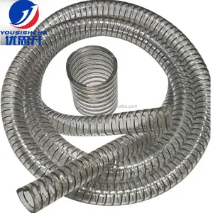 YSS Industrial Clear Water Fuel PVC Spring Spiral Pipe Steel Wire Reinforced Suction And Delivery Hose