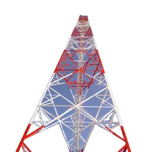 3 bacaklı galvanizli açı çelik kafes Internet Wifi telekom 5G anten telekomünikasyon iletişim kulesi