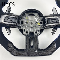 Accessoires d'intérieur de voiture Volant en fibre de carbone véritable pour Ford Mustang GT 2015 2016 2017 2018 2019 2020 2021 2022
