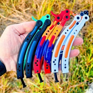 Cuchillo Plegable Tipo Mariposa de la Serie <span class=keywords><strong>CSGO</strong></span>, Práctico y Seguro, para Caza, Entrenamiento y Actividades al Aire Libre, Venta Directa de Fábrica al Por Mayor - Product Image 5