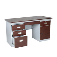 Piedestals de bureau en acier, bureaux d'ordinateur, meubles de bureau en métal avec serrure à clé, table de travail, table d'écriture, bureau PC, acier laminé à froid, moderne
