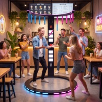 LED commerciales pour borne d'arcade métallique avec interface anglaise, à monnayeur, pour jeux de capture, pour centres commerciaux et parcs d'attractions