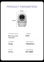 Caméra de surveillance IP sans fil Sulink 1080P pour intérieur, surveillance de bébé et d'animaux domestiques, vision nocturne, caméra de surveillance Wifi avec détection humaine