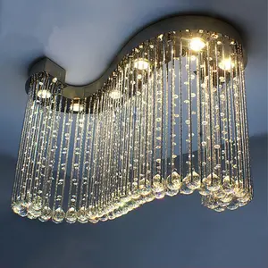 Hotel Shopping Mall decorativo cristal candelabro teto luz pingente