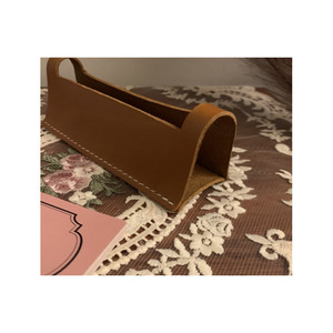 Porta tarjetas de visita de cuero PU al por mayor y personalizados, porta tarjetas de visita minimalistas de estilo nórdico, porta tarjetas de visita creativos para escritorio. - Product Image 5