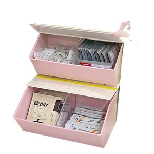 Office Desk Coffee Tea Organizer Multi Layer <b>Storage</b> <b>Box</b> For <b>Kitchen</b> Counter Snack <b>Storage</b> Blue Pink Peach Green - Product Image 3