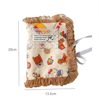 Carpeta de bolsillo de hojas sueltas de gato M5 de encaje de tela 2026, carpeta de bolsillo, Cartera de gatito, carpeta de tarjetas, cuaderno, planificador, álbum de fotos