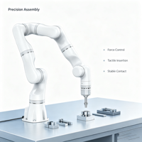 Bras robotique industriel PLC 6 axes avec capteur de force, haute précision, faible interférence, plage de mesure réglable, moteur et boîte de vitesses