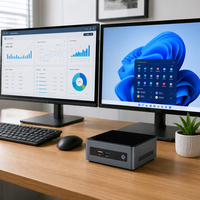 Qotom Mini PC Usine NUC Barebone Serveur Maison Bureau Minipc Ordinateur de Bureau Compact