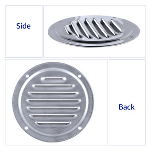 Grille d'aération ronde en acier inoxydable de 5 pouces pour bateau, fixation par vis, accessoire marin - Product Image 3