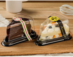 Clear Plastic Cheesecake Cake Slice Containers Individual Single Cake Pie Slice Boxes with Lids for Pies Snack Dessert