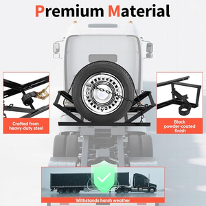 Support de Roue de Secours pour Semi-Remorque AMBITION avec Sangle à Cliquet et Chaîne – Support de Rangement Portable et Réglable pour Pneus de Camion - Product Image 3