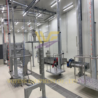 Lève-carcasses vertical robuste pour bovins – Équipement de manutention et de traitement du bétail