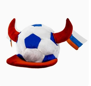 Chapeau en velours DAMAI Novelty pour supporters de football avec ballons de football 3D, parfait pour les fêtes et célébrations sur le thème du football, accessoires de style football. - Product Image 5