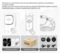 Chargeur EV portable, câble de charge rapide, station de charge pour voitures électriques, 3,5 kW, 7 kW, 32 A avec TYPE 1 TYPE 2 NASC Tesla Smart Home