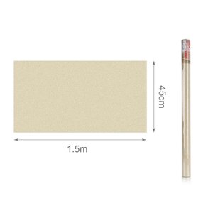 * เต้าเสียบ * 6ม้วนกระดาษเฟอร์นิเจอร์แบบมีกาวในตัว45X200cm ซาตินสีทองวอลล์เปเปอร์แบบมีกาวในตัวเคลือบ PVC แบบซักได้ - Product Image 2