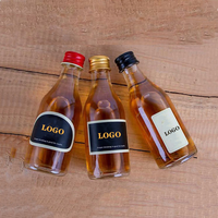 Botol Kaca Mini 50ml Sampel Gratis, Botol Kosong untuk Minuman Keras, Wine, Gin, Whisky, Vodka, Spirit, dengan Tutup Sekrup