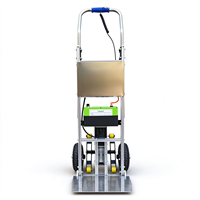 Chariot d'escalier électrique pliable en alliage d'aluminium à très faible bruit, 150 kg, robuste, 2 roues, pour appareils électroménagers, OEM