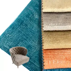 Hometextile 실내 장식품 호화스러운 접착제 금 bronzed 우단 직물 금속 빛나는 인쇄된 청동 네덜란드 우단 소파 직물