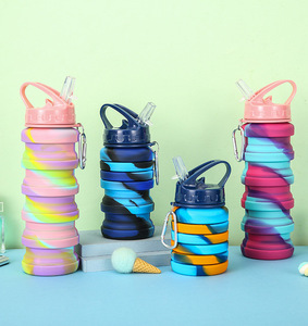 Tasse pliable en silicone anti-fuite, légère et portable pour le sport, les voyages et les activités de plein air - Product Image 3