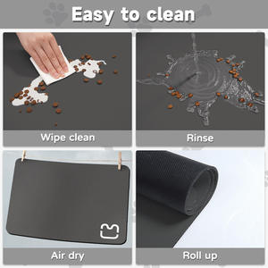 Tapete de Alimentación para Mascotas, Reutilizable, Lavable, Antideslizante, Absorbente, Tapete de Entrenamiento para Perros y Gatos, Forma Cuadrada - Product Image 2