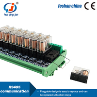 Huaqingjun modul Relay komunikasi RS485 16 saluran MODBUS RTU pengendali jarak jauh modul DO untuk PLC
