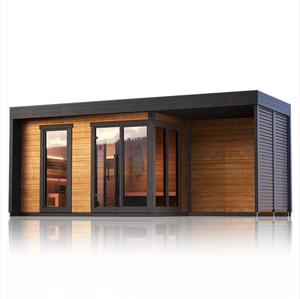 Luxury Modern Solid Wood Multi-family Outdoor Sauna <strong>Room</strong> For Villa With <strong>Shower</strong> And Large Size - Product Image 1