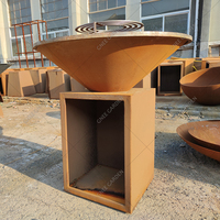 Foyer en acier corten rouille barbecue robuste barbecue robuste foyer barbecue
