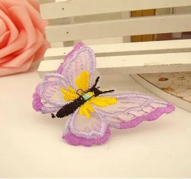 Вышивка маленьких бабочек 2 многослойное платье с аппликацией в виде шитье, вышивка патчи для изготовления одежды