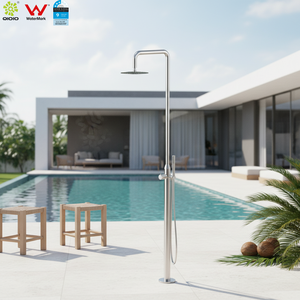 Ensemble de douche sur pied sans plomb WaterMark, robinets de douche en acier inoxydable 316L, <span class=keywords><strong>colonne</strong></span> de douche, extérieur - Product Image 1