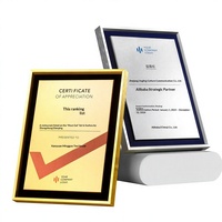 Médailles personnalisées en forme d'étoile à cinq branches, plaques de récompense haut de gamme sous licence, plaques d'honneur avec impression UV feuille d'or, porte-certificats, trophées
