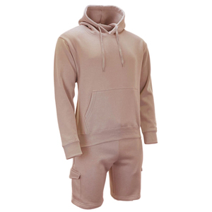 Conjunto de Sudadera con Capucha y Pantalones Cortos de Manga Larga para Uso Urbano con Logotipo Personalizado, Venta al por Mayor de Sudaderas con Capucha y Pantalones Cortos Personalizados - Product Image 5