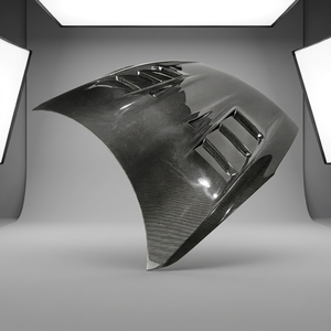 New Lightweight Vented Carbon Fiber <b>Hood</b> for Nissan GT-R R35 2008-2020 Direct Bolt-on Replacement Gloss Black - Product Image 5