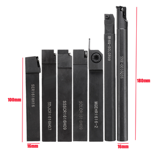12mm/16mm tige tour barre d'alésage outils de tournage ensemble de supports avec 7 pièces plaquettes en carbure et clés outils de coupe CNC - Product Image 5