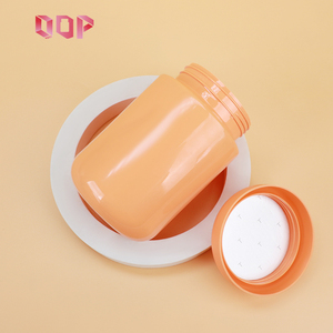 750ml Customized Orange PET <b>Plastic</b> Protein Supplement Storage Container Empty <b>Jars</b> for Protein Powder Packaging with Screw Cap - Product Image 3