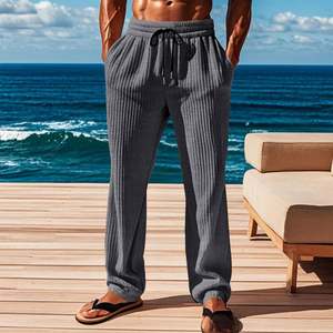 Pantalon en cachemire à tricotage en <span class=keywords><strong>maille</strong></span> rasée pour femme, confort ultime - Product Image 2