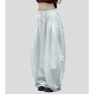 Pantalones de falda de pierna ancha de cintura alta para mujer, pantalones elegantes de verano de nueve pulgadas, venta al por mayor de fábrica personalizada OEM - Product Image 1