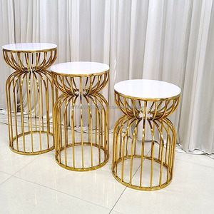 Furun Thanh Lịch Bánh Cưới Đứng Vàng Thép Không Gỉ Chân Bệ Xi Lanh Bàn Tráng Miệng Cho Tổ Chức Sự Kiện Đảng Trang Trí Nội Thất - Product Image 4
