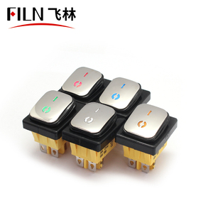Filn 20A 4 pines ON-OFF Enganche Rock Band Nintendo Switch Lámparas de señal LED a prueba de agua Cubierta de acero inoxidable IP65 220V Max. - Product Image 1