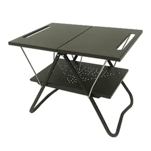 2 Layers Folding Table Wholesale Portable Oversize Camping Table For Outdoor With Farmhouse