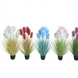 Herbe artificielle en pot, résistante aux UV et ignifuge, type oignon, faux roseau, pampa, bonsaï - <span class=keywords><strong>Prix</strong></span> usine de gros - Product Image 3