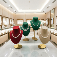 Boîte à bijoux en stock, porte-bagues, buste de mannequin pour la présentation de bijoux en vitrine