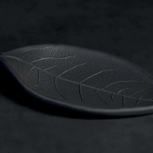 Leaf Shaped Jewelry Tray 3D Printed <b>Black</b> For Rings Earrings Display Storage Organizer Gift For Women Fashion Accessories - Product Image 4