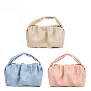 Bolso de Mano de Moda para Mujer, Bolsa de Cosméticos de Nailon PU Plisado, Fábrica BSCI - Product Image 1