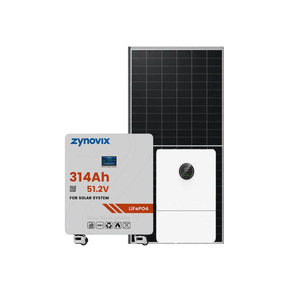 Système d'énergie solaire Zynovix 314Ah 51.2V avec batterie LiFePO4 et panneau monocristallin pour usage domestique - Product Image 1