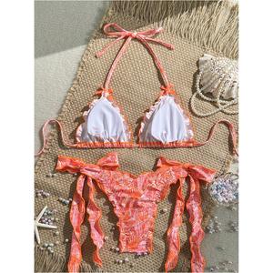 Bikini de Diseño Juvenil con Copa Triangular de Poliéster, Bikini Personalizado al por Mayor, Bikini Sexy de Verano - Product Image 2