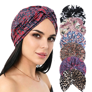Turban noué bohème <span class=keywords><strong>pour</strong></span> <span class=keywords><strong>femme</strong></span>, foulard, bonnet <span class=keywords><strong>chimio</strong></span> <span class=keywords><strong>pour</strong></span> le cancer, couvre-chef, bonnet <span class=keywords><strong>pour</strong></span> la perte de cheveux, <span class=keywords><strong>pour</strong></span> dormir - Product Image 1