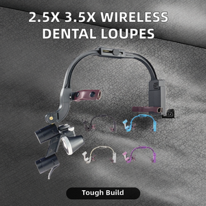 Lupa dental de plástico OEM 2.5X 3.5X con faro quirúrgico inalámbrico para operaciones dentales, proveedor de fábrica - Product Image 3