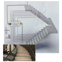 Contrôleur d'éclairage d'escalier à LED et détecteur de mouvement CCT Kit complet Câblage principal dynamique Contrôleur d'éclairage d'escalier 12v24v avec capteur